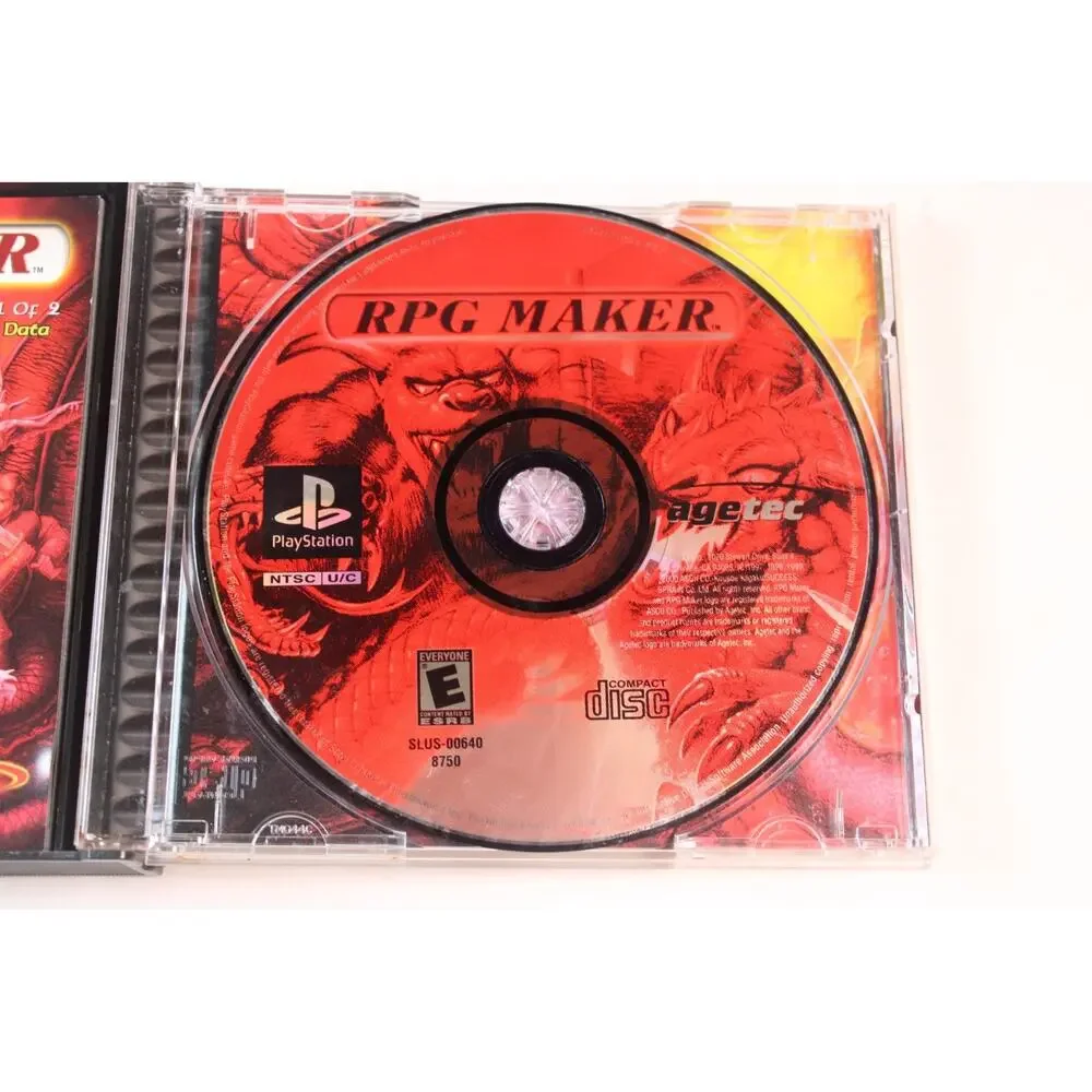 RPG Maker (Sony Playstation 1, PS1, 2000) Authentic, W/ both manials, tested